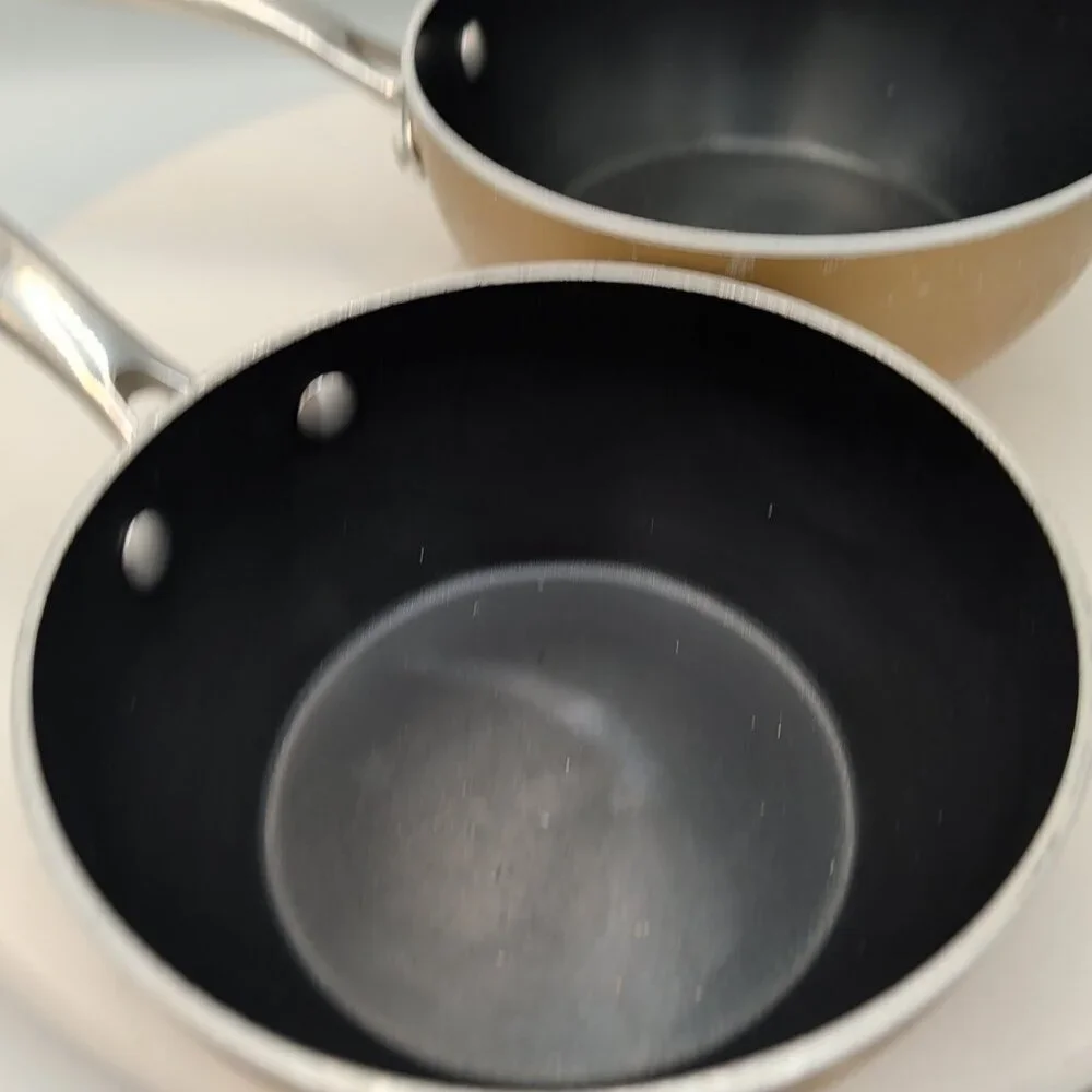 Vintage Lagostina Diamond Collection 16cm & 18cm Saucepans Champagne Retired - Picture 7 of 14